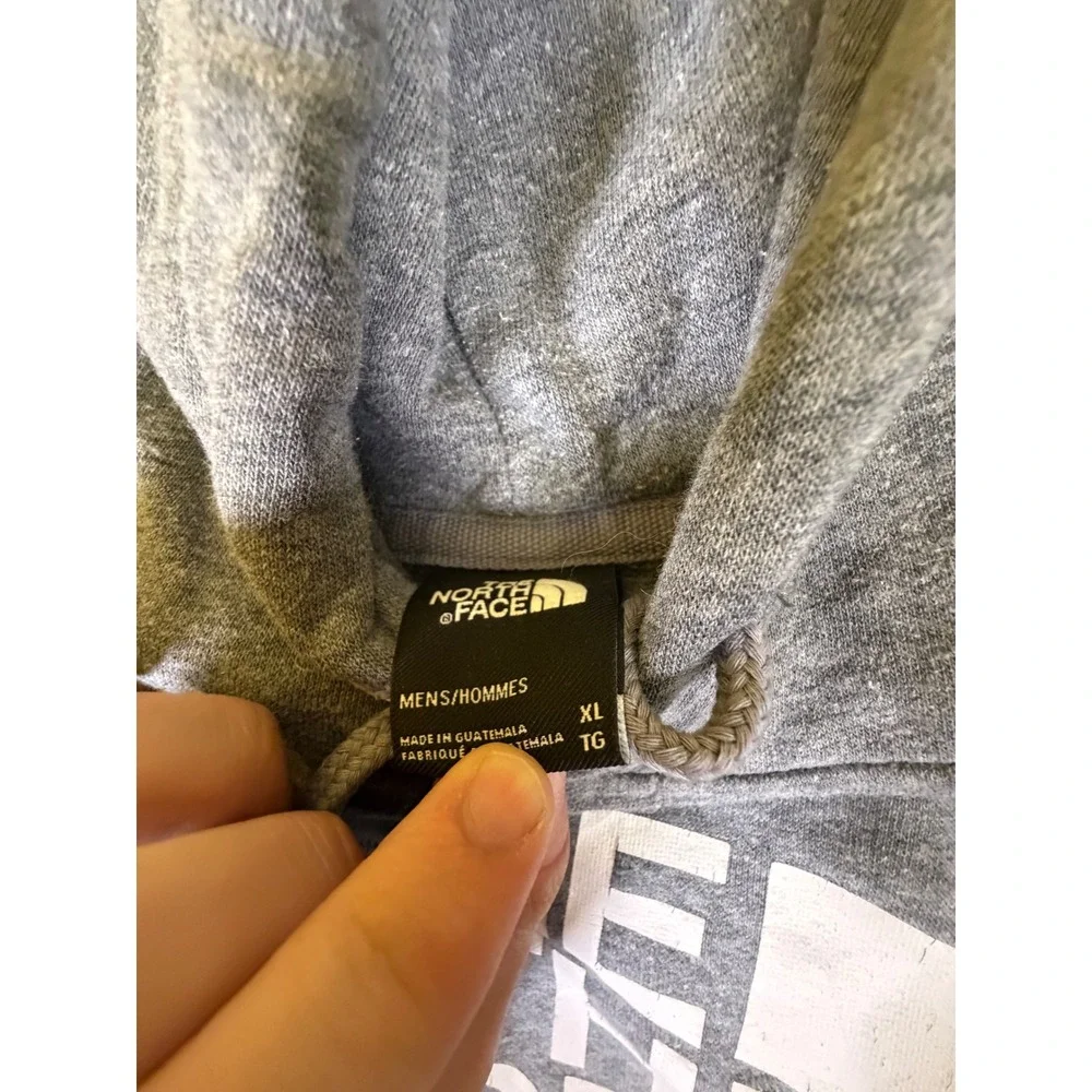 The‎ North Face Mens XL Heather Grey Half Dome Logo Pullover Hoodie 5944